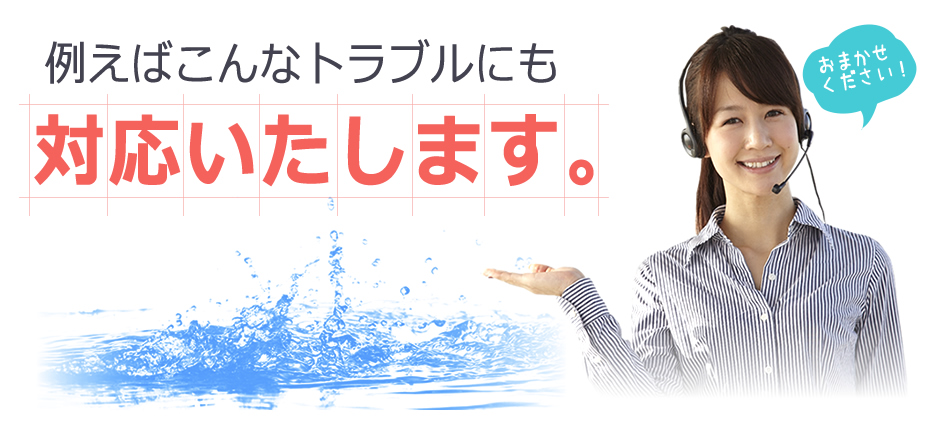例えばこんなトラブルにも対応いたします。